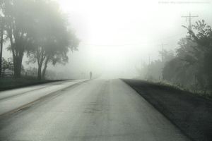 A Cyclist Emerges from the Fog – By&nbsp;Andor